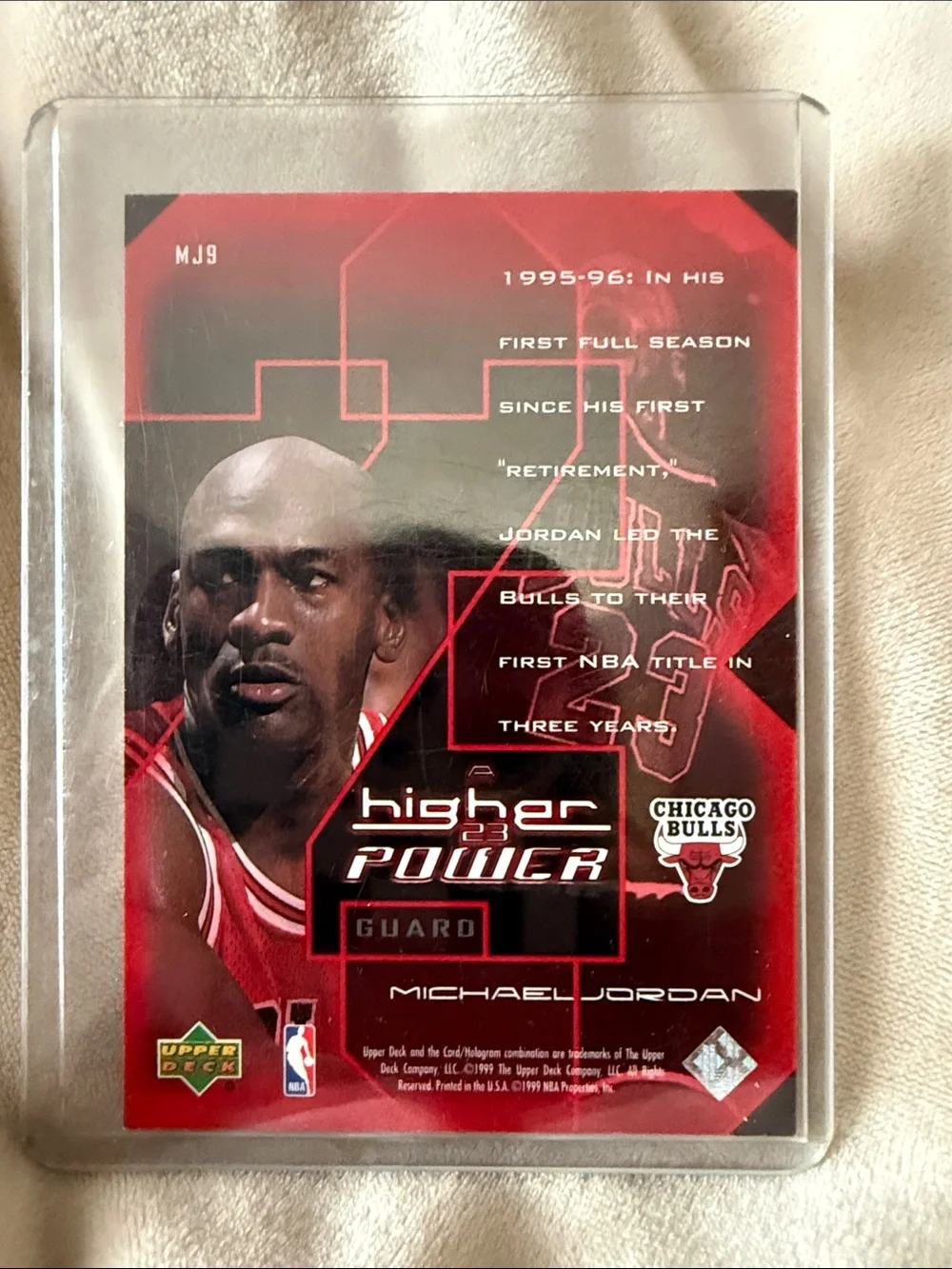 Michael Jordan #23 Bulls Holographic Collector Card